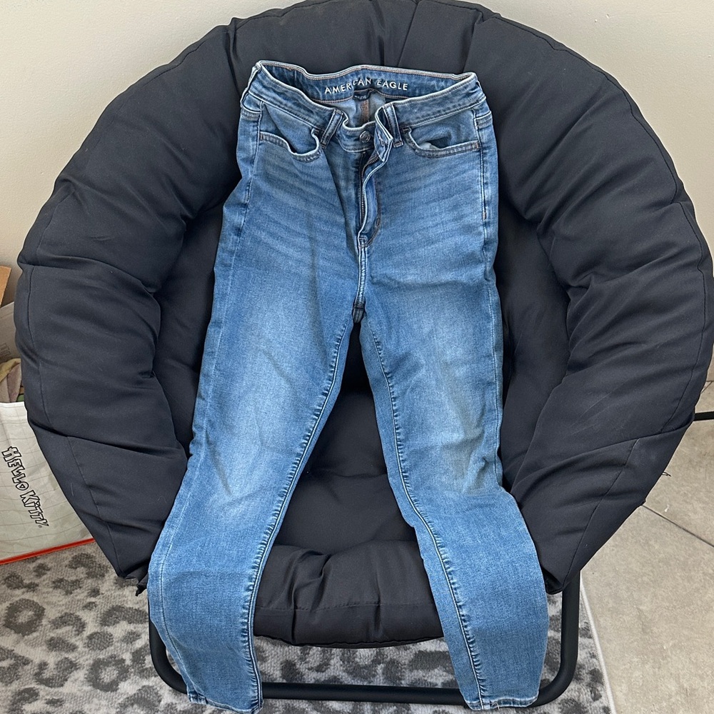 American Eagle Outfitters Women's Light Blue Skinny Jeans